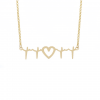 Original Cherished Heart Necklace Using an EKG Heartbeat Waveform in Yellow Gold