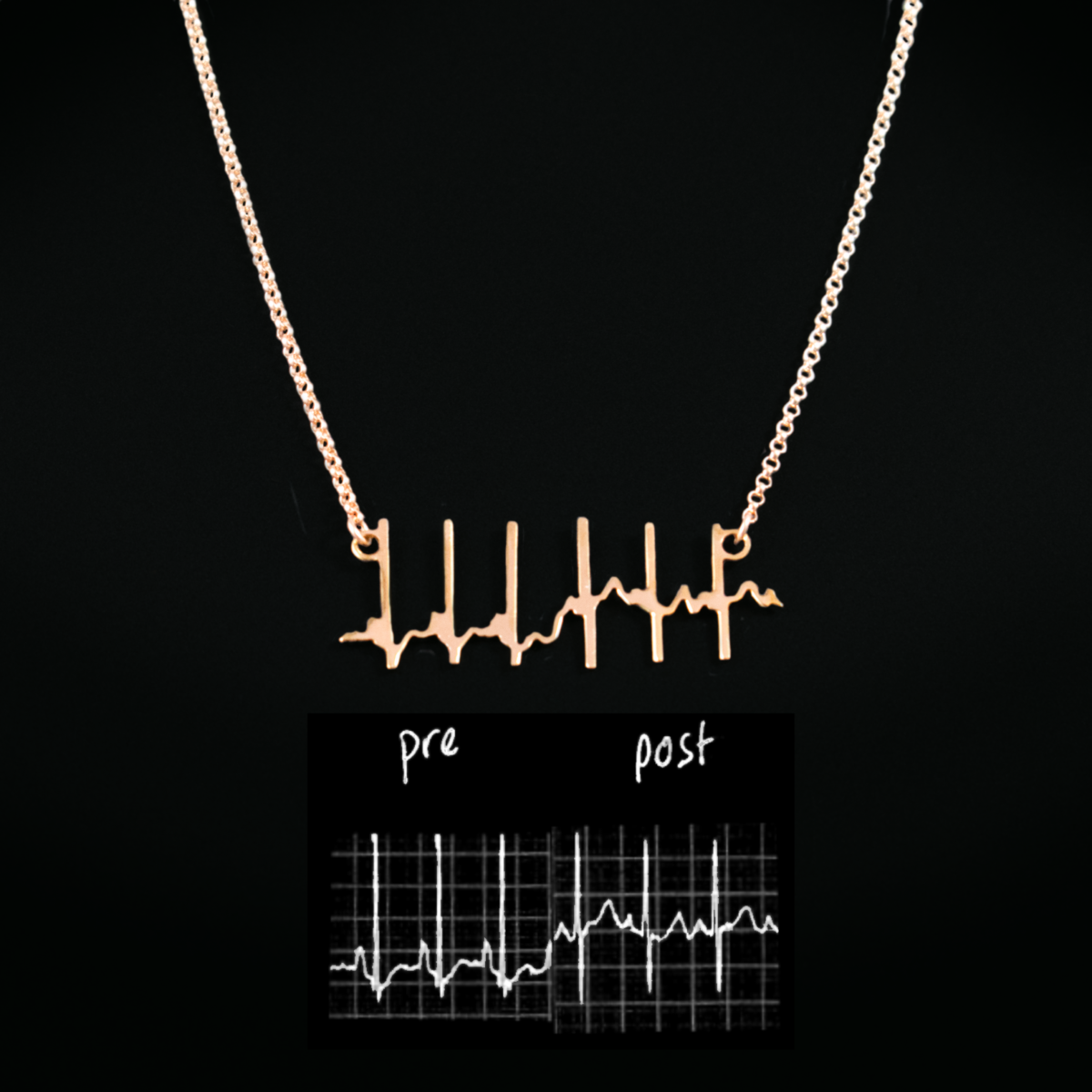 mom and me heartbeat necklace