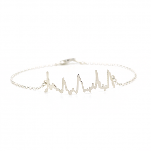 Original Heartbeat Bracelet from actual soundwaves. Variety of materials and chain lengths available