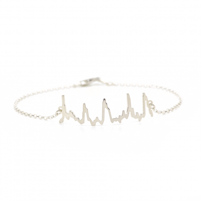Original Heartbeat Bracelet from actual soundwaves. Variety of materials and chain lengths available