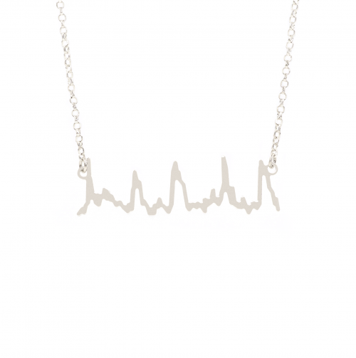 Original Heartbeat Necklace from actual heartbeat in sterling silver
