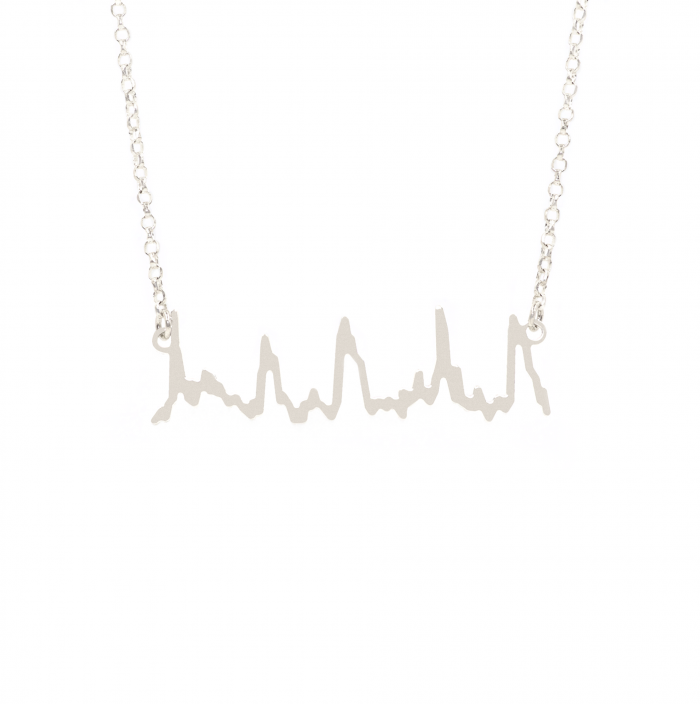Original Heartbeat Necklace from actual heartbeat in sterling silver