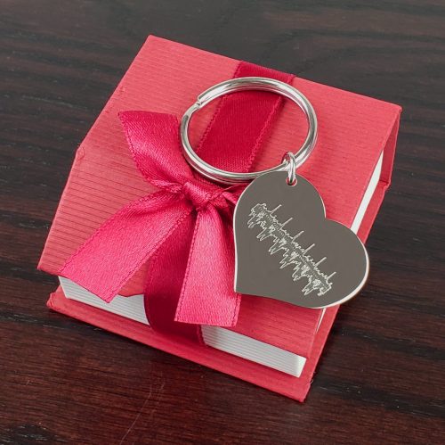 Valentines Key Ring Charm in stainless steel